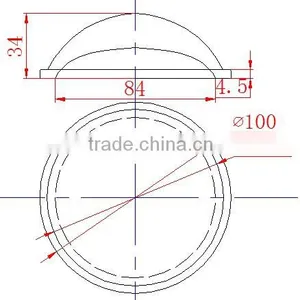 120 Degree High Bay Light Optical Lens , Glass Meterial Lens thumbnail-5