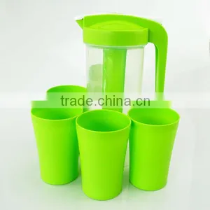 2 L Plastic Water Jug Set/Water Pitcher With 4 Cups thumbnail-1