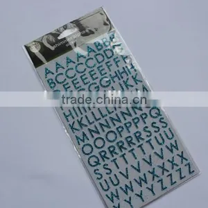 Colored Glitter Letter Number Stickers thumbnail-2