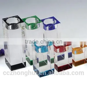 2016 Hot Sale Crystal Cube Candle Holder for Home Decor thumbnail-1