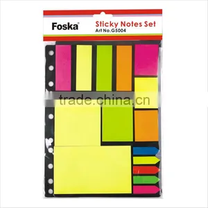 Hot Sale 15pcs Different Shapes Color Offset Paper Sticky/Memo Pad/Note Set thumbnail-1