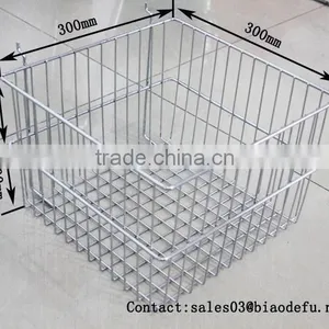 Slatwall Metal Stainless Steel Basket thumbnail-3