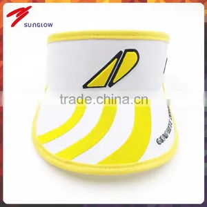 Fashion Wide Brim 100% Polyester 3D Embroidery Sun Visor Cap Wholesale thumbnail-1