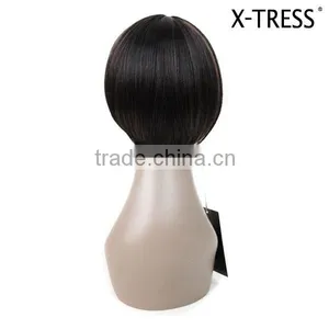 Straight High Tempreture Fibre Machine Made 92g Wholesale Cheap Fashion Style Short Synthetic Wig thumbnail-4