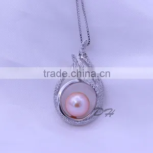 Beautiful Freshwater Pearl Pendant /silver Pearl Jewelry thumbnail-5