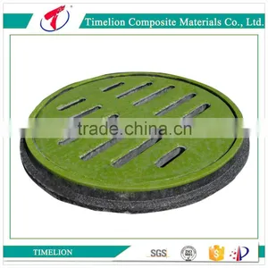 B125 EN124 Round Composite Trench Drain Grates Manhole Cover With Frame thumbnail-1