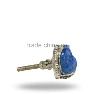 Metal & Glass Heart Knob (Dark Blue) thumbnail-2