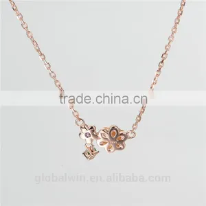925 Sterling Silver Simple Gold Long Chain Beaded Jewellery Necklace thumbnail-3
