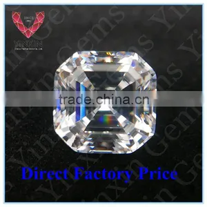 Top Quality Clear Rough Synthetic Gemstones Asscher Cut thumbnail-1
