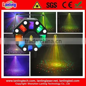 Mix LED Laser White Strobe + RGBWY LED Beam + 150mW RG 8 Pattern Laser Light | 3 in 1 Led Lights Laser thumbnail-1
