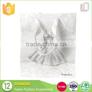 Newest Design Shopping Bag Offset Printing Decorative Elegant White Paper Bag With Logo Print thumbnail-6