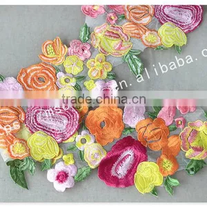 Newest Design Beautiful Flower Embroidery Organza Lace With Organza thumbnail-3