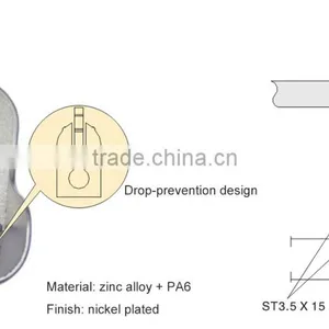 Furniture Hardware Oval Wardrobe Tube Holder Bracket thumbnail-2