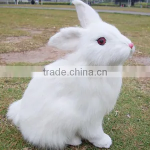 Horns Easter Bunny Decor Gray Grey Standing Jackalope Rabbit thumbnail-5