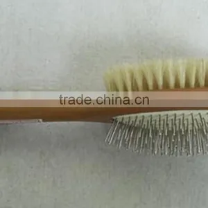 Pet Products Wooden Block Goat Hair Brush thumbnail-1