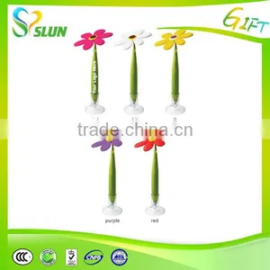 2015 Hot Fashion Rubber Flower Ballpoint Pen, Pen Flower thumbnail-3