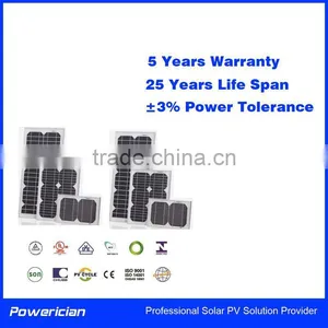 Small Solar Panel Mono 30Wp LED Solar Panel Outdoor Power Source thumbnail-1