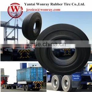 Smooth 10.00-20 Tire - Solid Tire With Rims thumbnail-1