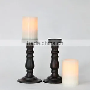 Ivory Flameless Pillar Candles With Timers thumbnail-1