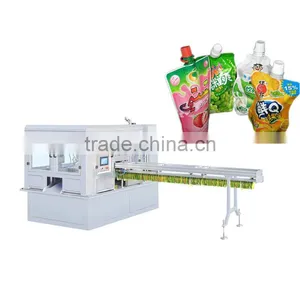 Automatic Juice Spout Pouch Filling Machine Mineral Water Premade Pouch Filling Sealing Machine thumbnail-1