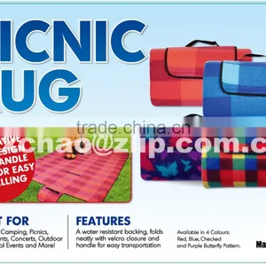 High Quality Waterproof Outdoor Camping Travel Fleece Picnic Mat Rug Blanket thumbnail-1