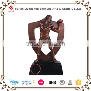 Customized Metal Appearance Polyresin Resin Pugilism Boxing Trophy Cup thumbnail-1