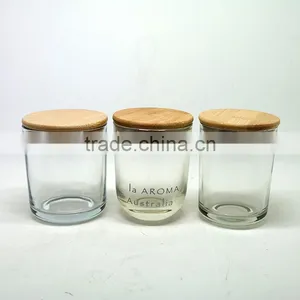 Round Bottom Clear Glass Candle Jars Candle Holders Wholesale thumbnail-1