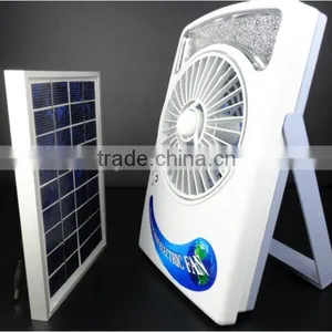 Hot Sale 3 in 1 Multifunction 6 Inch Solar Fan Rechargeable Emergency LED Light thumbnail-3
