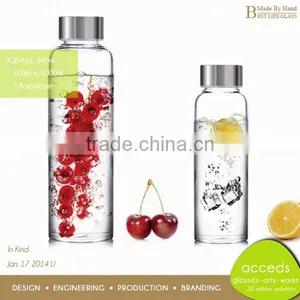 Hand Made Pyrex Glass Wholesale Juice Bottles thumbnail-1