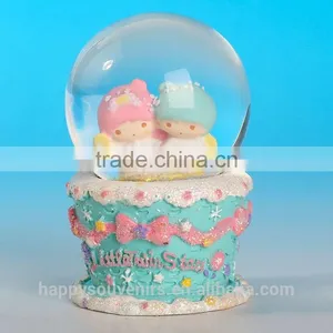 2015 Gift Event Party Wedding Glass Resin Water Snow Ball/snow Globe,adorable Twins thumbnail-1