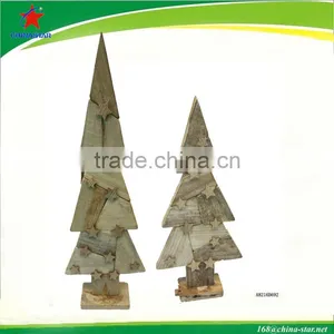 2017 New Solid Wood Christmas Tree With Star Decorated thumbnail-1