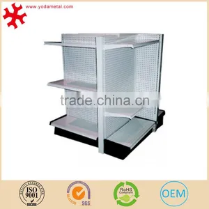 OEM Store Fixtures Floor Standing Metal Supermarket Shelf Gondola thumbnail-1