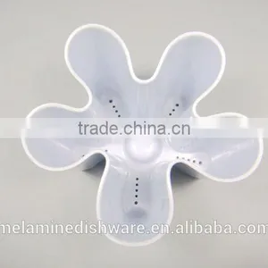 Flower Shaped Latest Design White Solid Color Melamine Ware Kitchen Ware Utensils thumbnail-1