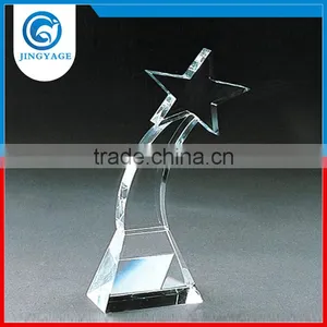 Jingyage Professional Service Beautiful Form Design Optical Crystal Star Trophy Glass Star Gifts Souvenirs thumbnail-1