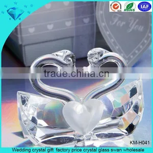 Factory Price Wholesale Wedding Gifts Crystal Glass Swan thumbnail-1