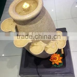 Resin Water Decoration,resin Water Fountain With Led Light thumbnail-3