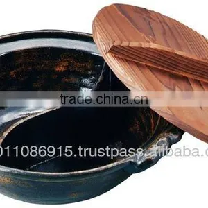 Aluminum Genpei Nabe ( Black Brown Glaze) Cooking Pots thumbnail-1