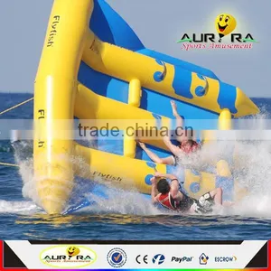 Inflatable Flying Fish Water Towable Tubes Banana Boat Water Sport Game thumbnail-1