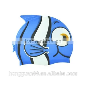 Novelty Printing Silicone Swim Cap, Ear Protection Swim Cap thumbnail-1