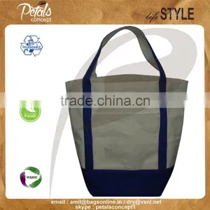 Cotton Boat Bag With Cotton All Round Handle thumbnail-1