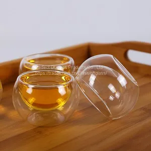 Mini Glass Cup for Coffee and Tea Kungfu Tea Cup Glass Wine Cup Wholesale Glass Cup for Resturant and Hotel thumbnail-2