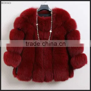 2015 New Stylish Imitation Mink Fur Nine Points Sleeve Coat thumbnail-5