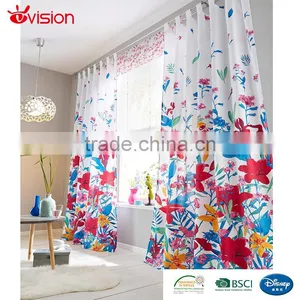 Flower Digital Design Curtains for Window ,BSCI Factory,microfiber Fabrics thumbnail-2