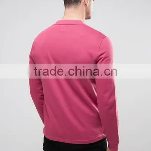 2017 Manufacturer High Quality New Design Durable Baseball Collar 100% Cotton Sweat Pink Casual Men Running Bomber Jacket thumbnail-2