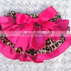 2016 Wholesale Cute Kids Wear Satin Ruffle Diaper Cover, Fancy Design Children Wear Satin Bloomer for Sale thumbnail-4
