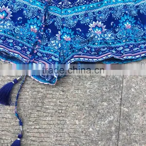 Women Excess Stock Lots Full Print 100%rayon Cheap Jumpsuit thumbnail-2