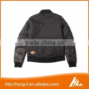 Fashion Nylon Men Casual High Quality Zipper Pockets Plain Bomber Jacket thumbnail-6