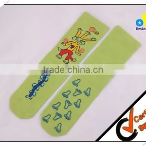 OEM Unisex Cartoon 100% Cotton Anti-slip Socks Without Heel thumbnail-1