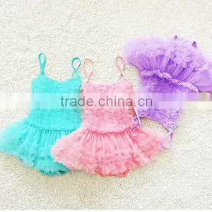 Baby Solid Color Lace Bikini New One Piece Swimming Wear Girl Bathing Suit for Summer Girl Swimming Suit thumbnail-3