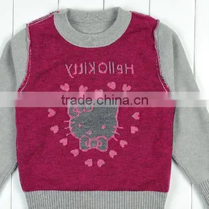Latest Style China Factory Crewneck Hello Kitty Cute Baby Sweater thumbnail-3
